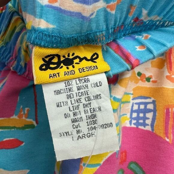 Ken Done Women’s Vintage 90s Pop Art “Sunday" 1982 Artwork Van Gogh Elastic Wais - Picture 3 of 9